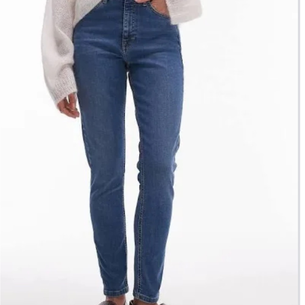 NWOT Topshop Blue Skinny Jeans High-Waisted size 30 12/14 purchased Nordstrom